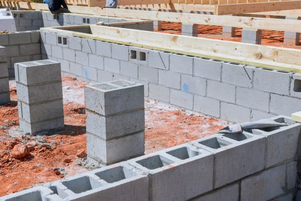 Cement Block Installation in Rockwall